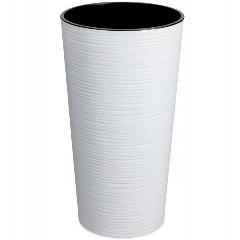 Pot de Fleur Pot de Fleur + Insert de Couvercle Blanc 19cm - Kadax