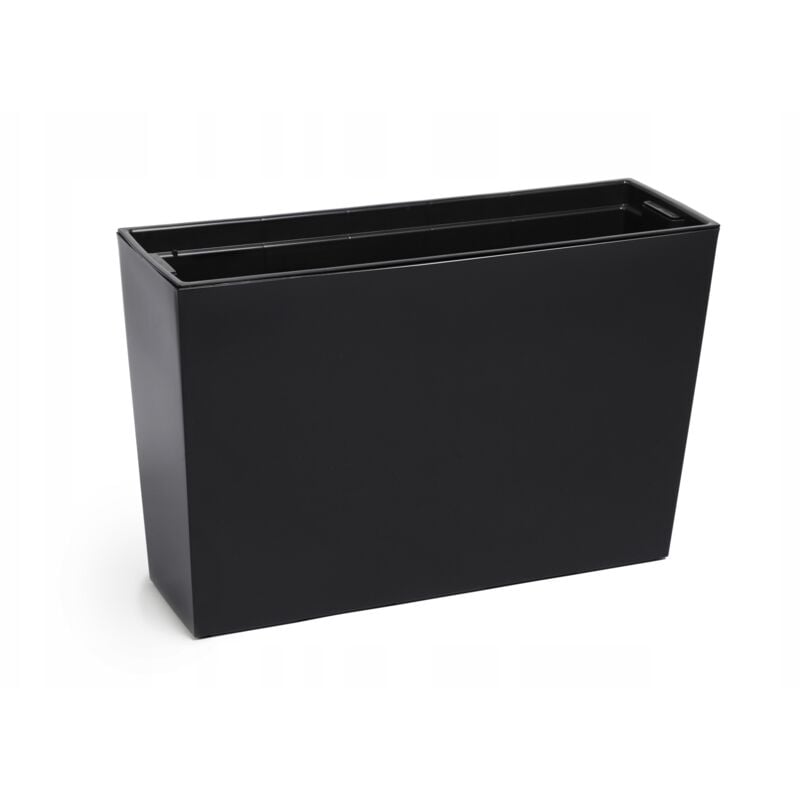 Kadax - Pot de Fleur Pot de Fleur Support de Fleur Haut + Insert 19x56 Noir Brillant Jardin