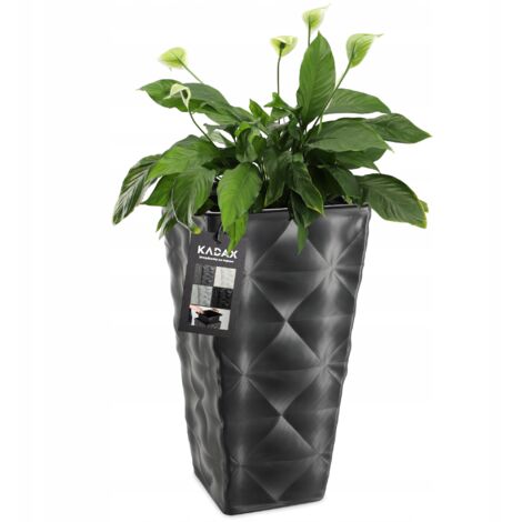 KADAX Pot de Fleur Pot de Jardin avec Insert Anthracite 75cm