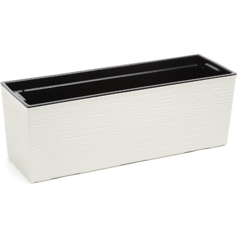 KADAX Pot de Fleurs Balcon Boîte Poignées 19x56cm Crème