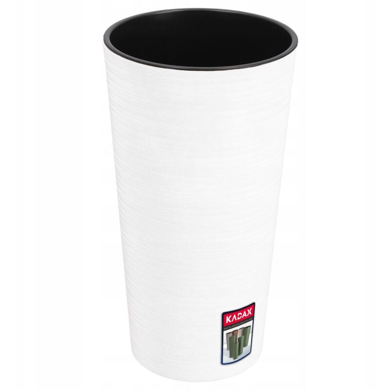 Pot de Fleurs Cache-Fleurs Écologique Blanc 30cm - Kadax