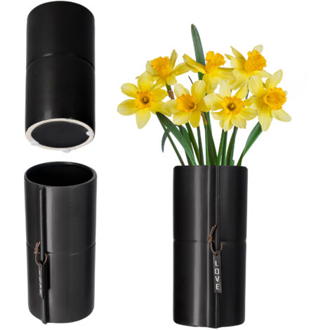 KADAX Pot de Fleurs en céramique 2 Couleurs Pot de Fleurs Pot en céramique Pot de Fleurs pour Arbres Dragon, Violette (Noir, diamètre 11cm)
