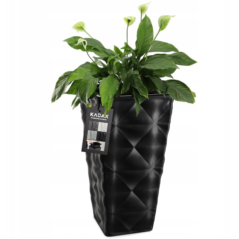 Kadax - Pot de Fleurs Pot de Fleur avec Insert Jardin Noir 56cm