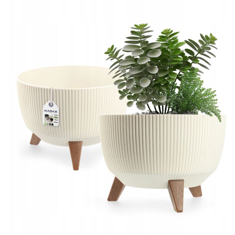 Kadax - Pot de Fleurs Pot de Fleurs 29 cm Insert Couvercle Bol