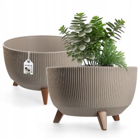 KADAX Pot de Fleurs Pot de Fleurs 40 cm Insert Couvercle Bol