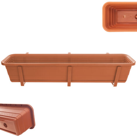 KADAX Pot de fleurs pour balcon, support de 80 cm, balustrade de balcon