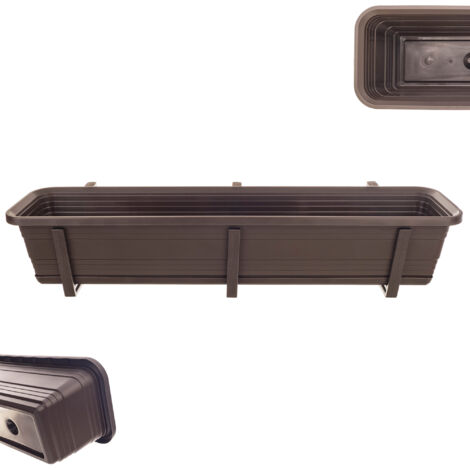 KADAX Pot de fleurs pour balcon, support de 80 cm, balustrade de balcon