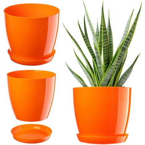 KADAX Pot de Fleurs, Support Orange, 23 cm