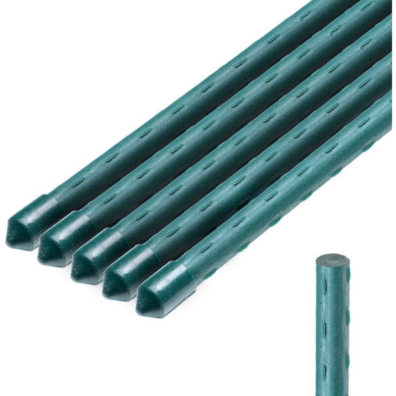 KADAX Poteau pour Plantes 180cm Support pour Fleurs de Tomate Acier Enduit 5 pièces