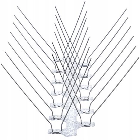 KADAX Púas para palomas de acero inoxidable 25 cm 9 piezas 3 m
