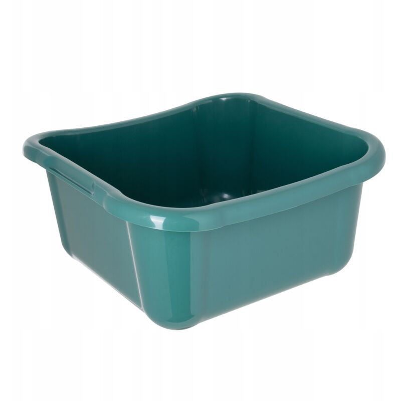 Kadax - Rechteckige Wäscheschüssel, Universalschüssel, 12l, Grün