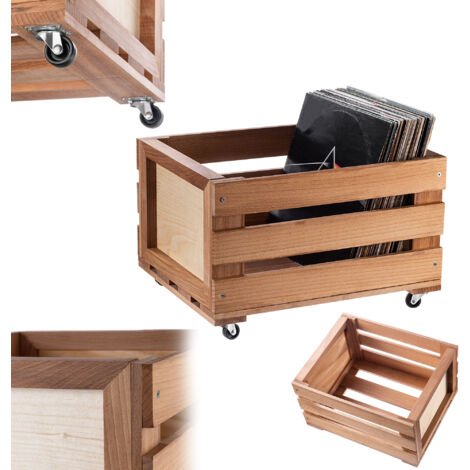 KADAX Record Box 45x28cm contenitore porta vinili porta vinile su ruote