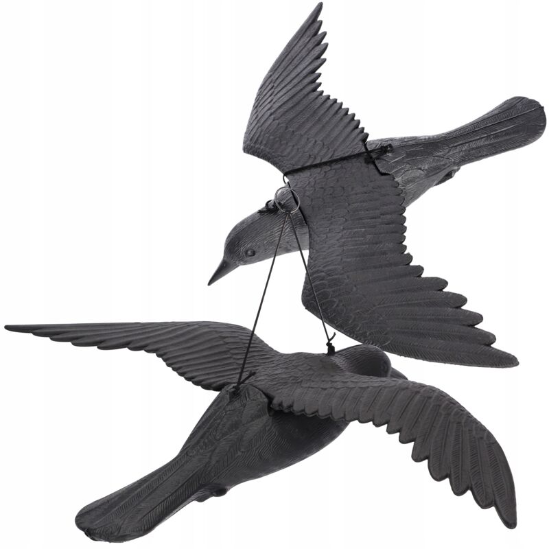 Kadax - Répulsif pour Oiseaux Corbeau Grand pour Oiseaux en Vol 2 pcs