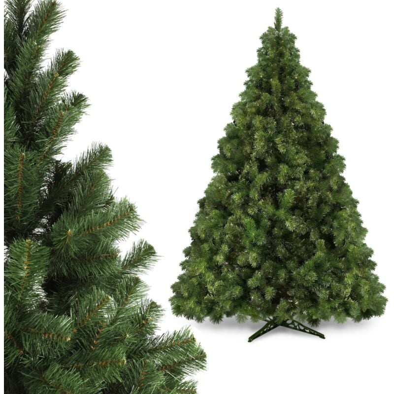 KADAX Sapin de Noël 220 - Sapin artificiel en PVC - Avec béquille - Arbre de décoration - 435 branches (elf de Noël 220 cm)