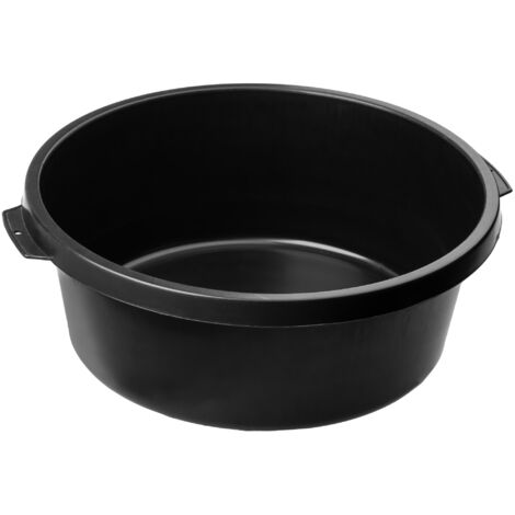 KADAX Schale aus Kunststoff, runder Schüssel, Putzeimer, Schwarz, 11 L, 1 Stück