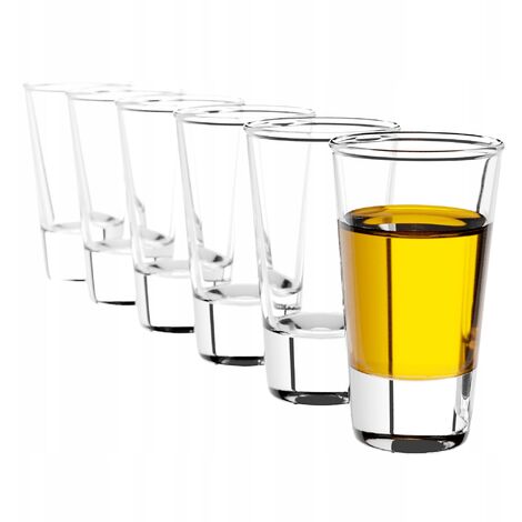 KADAX Schnapsgläser, Shotgläser, Stamper, Transparent, 28 ml, 6 Stück