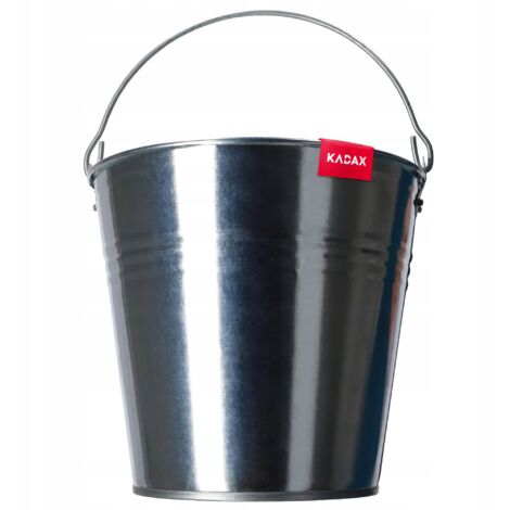 KADAX Seau de Jardin Métal Galvanisé 10 L