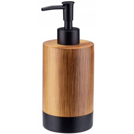 KADAX Seifenspender, aus Kunststoff, Pumpspender für Badezimmer, 350 ml, Braun