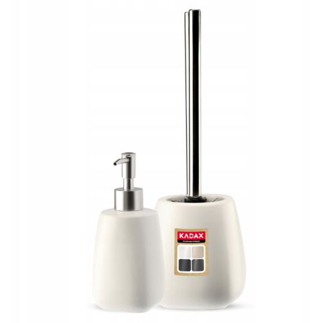 KADAX Set de baño Dispensador de escobilla de baño Blanco