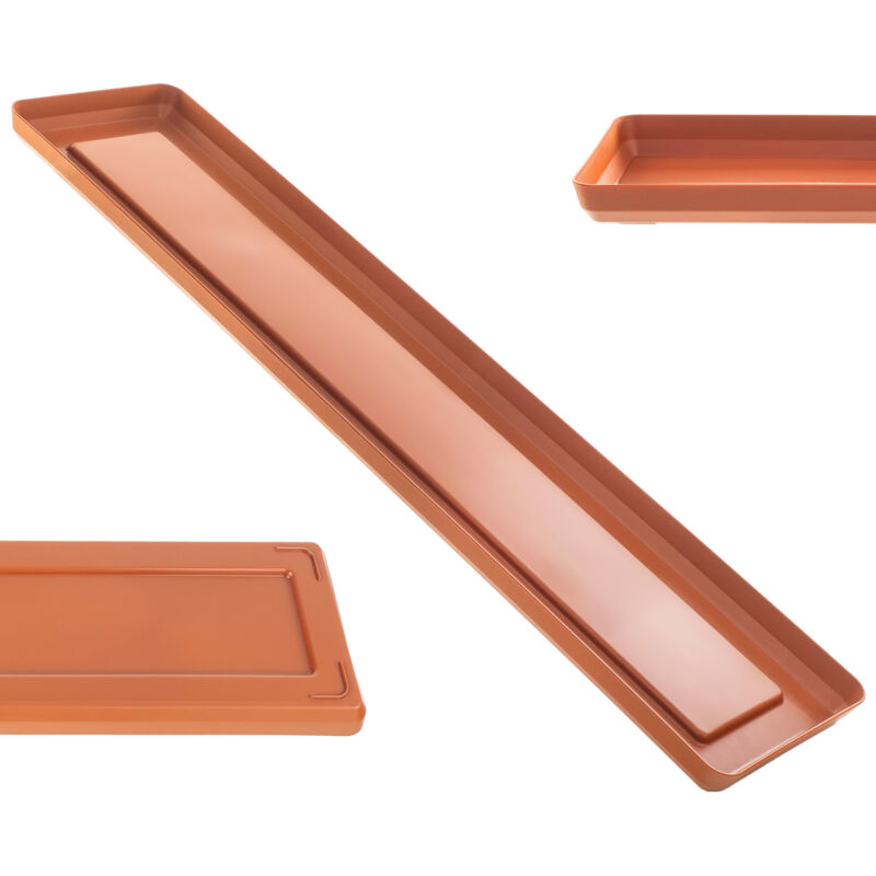 KADAX Soucoupe pour pot de fleurs, soucoupe en plastique - Dessous pour plantes - Soucoupe pour pots de fleurs - Rouge brique - 60 cm, K9984