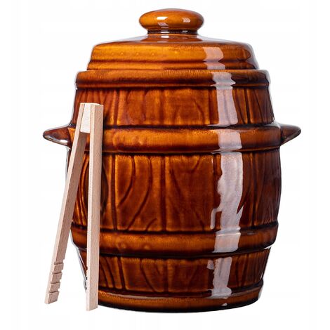 KADAX Steinzeugtopf, Dichter Keramiktopf mit Deckel, 3.5L