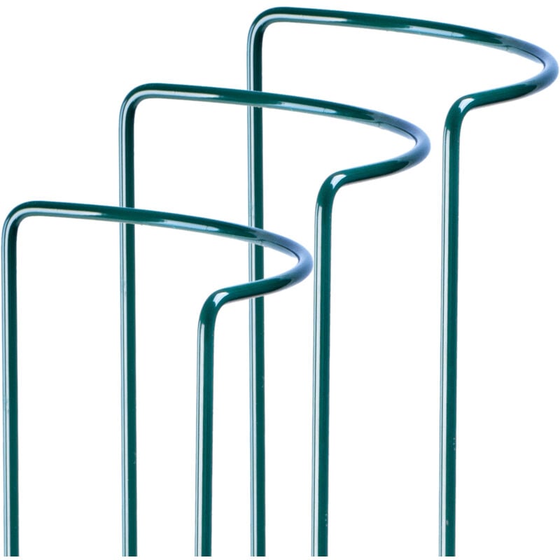 Kadax - Support de Jardin pour Fleurs Support pour Plantes en Métal 75cm Pince 3 pcs