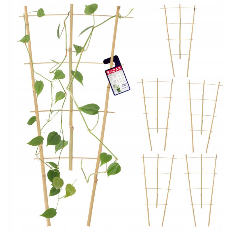 Kadax - Support de pergola échelle en bambou 60 cm 5 pcs