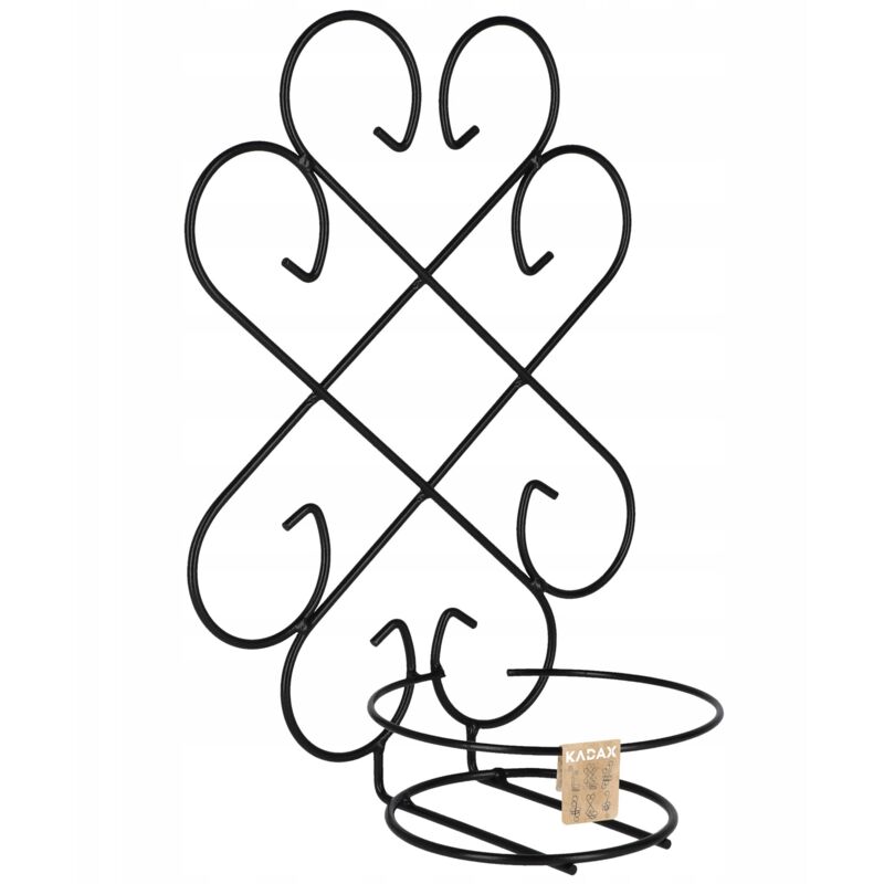 Support mural pour pots de fleurs en acier pour intérieur et plantes Noir fleurs - Kadax