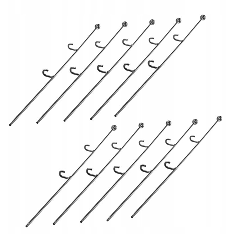 Kadax - Support pour Plantes à Fleurs d'Orchidées 10 pcs 50 cm