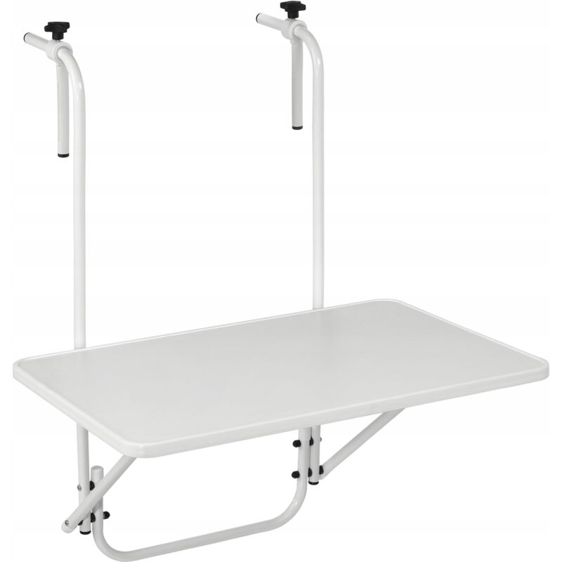 Table Pliante de Balcon Suspendue en Métal Blanc - Kadax