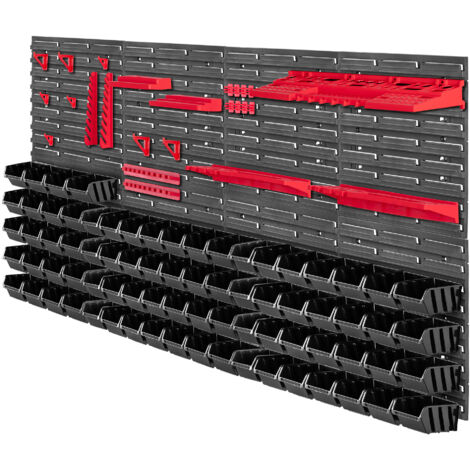 KADAX Tablero de herramientas de pared 156x78cm 101 piezas Taller Garaje Cajas