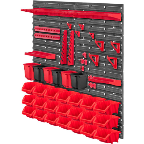 KADAX Tablero de herramientas de taller de pared 78x78cm 51 piezas Cajas de herramientas de garaje