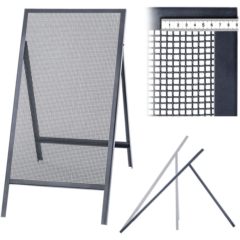 KADAX Tamis de Construction pour Sable, Terre Sable, Maçonnerie 120x60cm Gravier Maille 6mm