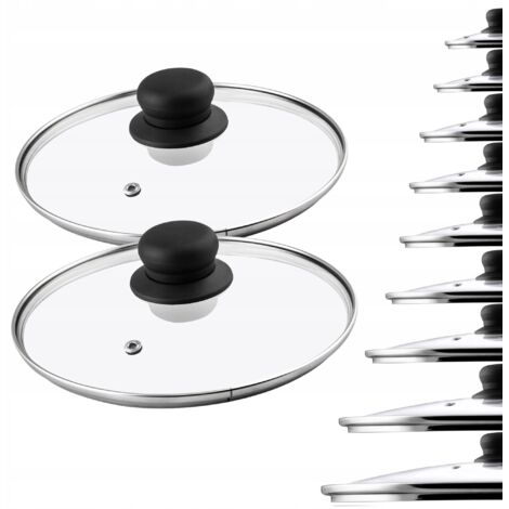 KADAX Tapa de Vidrio 18cm Resistente al Calor Universal 2uds