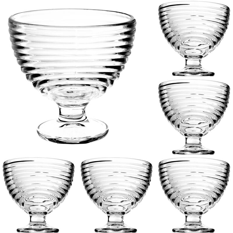 KADAX Tasse à glace pour desserts, tasses en verre 300 ml, ensemble de desserts 6 pièces