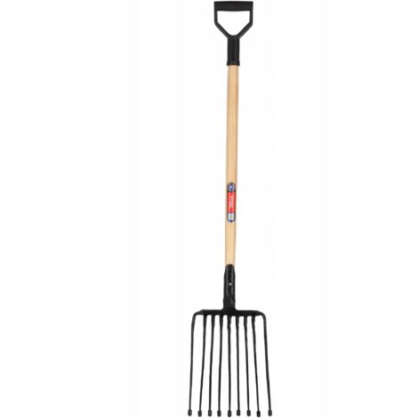 KADAX Tenedores de Rueda Dentada para Remolachas y Patatas, 9 Puntas, Metal, Macizo, 129 cm
