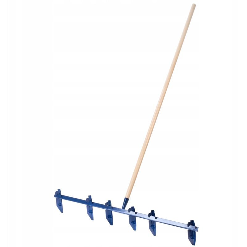 Kadax - Tire-sillons avec Lames en Acier, Tire-rangées avec Long Manche en Bois, Tire-sillons, Râteau marqueur pour potagers, semences (Grand)