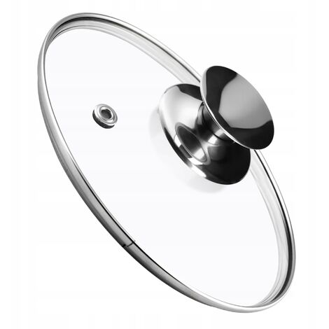 KADAX Topfdeckel, Universaldeckel aus Glas mit Silbergriff, hitzebeständiger Deckel in verschiedenen