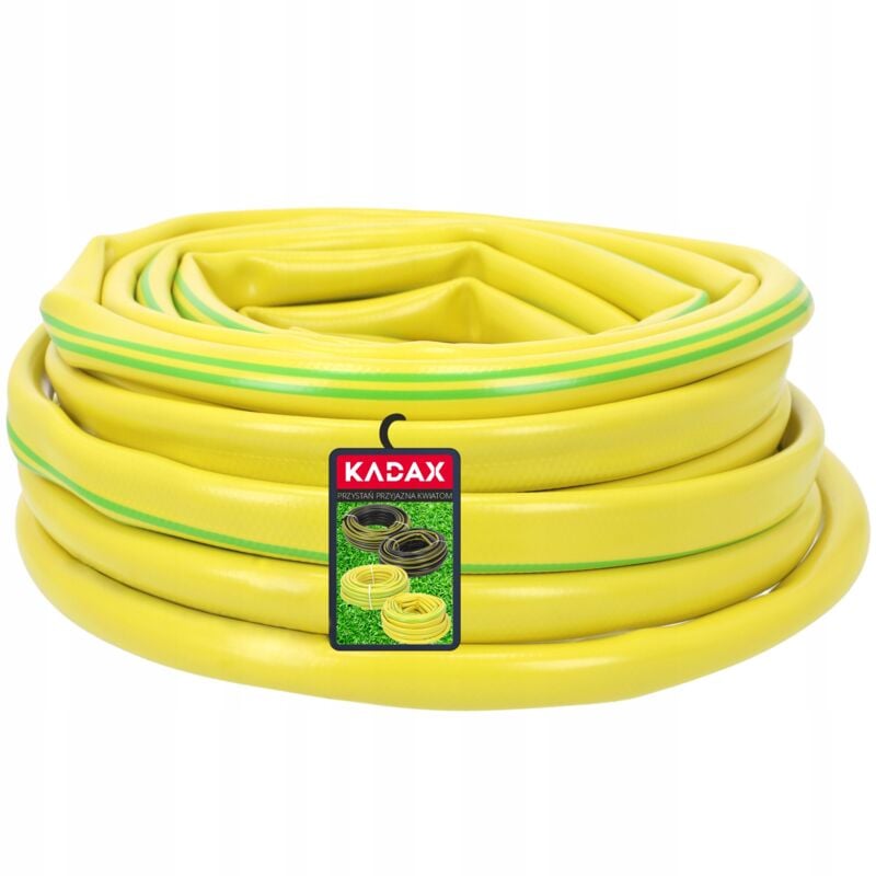 Tuyau d'arrosage confortable en pvc de 20 m de long - 3 couches - Léger - Anti-fuite - Pour arrosage de pelouse - Kadax