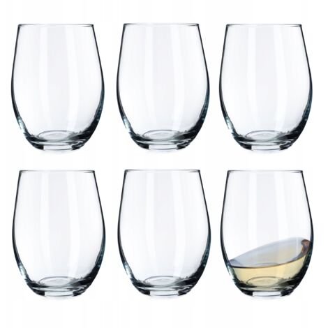 KADAX Vasos de agua con calcio neutro 580 ml - Copas de vino transparentes - Copas de vino universales modernas - Vasos de zumo - Juego de vasos (Susanne, 6)
