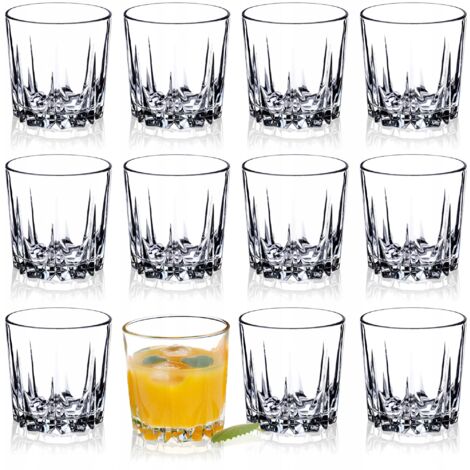 KADAX Vasos para Todas Las Ocasiones, Vasos Transparentes para Zumos, Cócteles, Agua y Refrescos de Incomparable Elegancia (300 ml, Juego de 12)