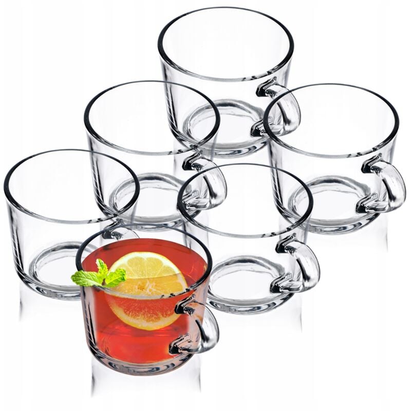 Kadax - Verre avec anse Mug Set de tasses 6 pcs 270 ml