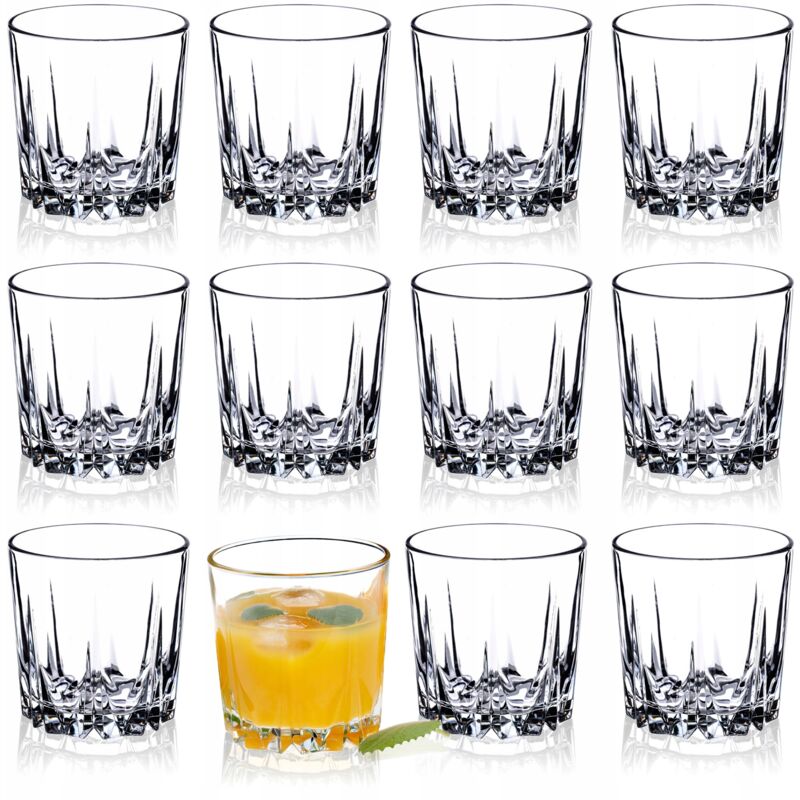 Kadax - Verres à Boire pour Toutes les Occasions, Verres Transparents pour Jus, Cocktails, Eau et Soda d'une Élégance Incomparable (300 ml, Lot de 12)