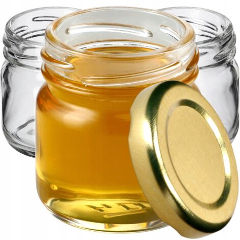 KADAX Weckgläser 40 ml, mini Einmachglas, Gewürzgläser mit Schraubdeckel, Sturzglas, Probiergläser,