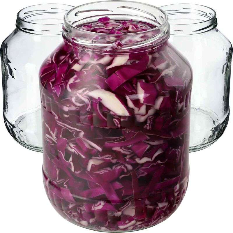 Kadax - Weckgläser 1, 7l, Einmachglas Zum Einlegen, Fi89 Mm, Einkochgläser, Sturzglas, Gurkenglas, Kons