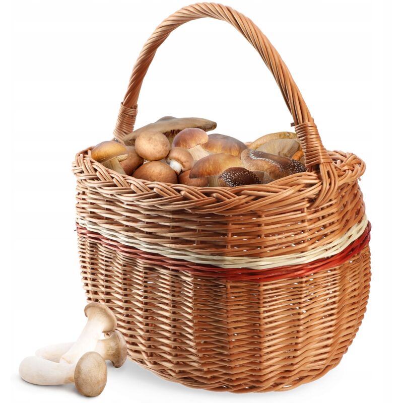 Weidenkorb, Pilzkorb, Einkaufskorb, Picknickkorb, Obstkorb, Weidenkorb, Groß, Öko - Kadax