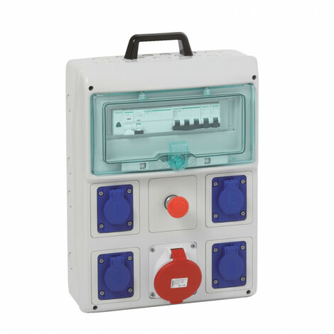 Kaedra coffret de chantier 4 prises 16A NF + 1 prise 3P+T 32A SCHNEIDER PFR10106
