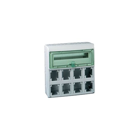 Kaedra - coffret - pour prises - 448 x 460 mm - 19 modules - 8 ouvertures - 10367