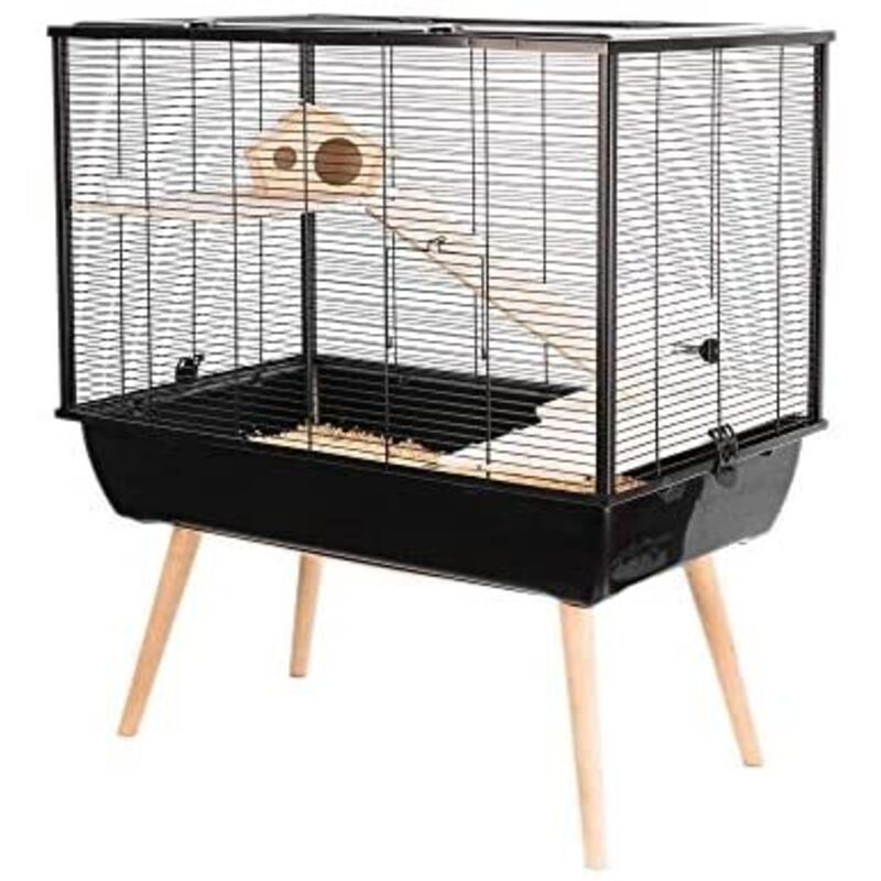 Zolux - Neo Silta Kleiner Nagetierkäfig, 77, 5 X 47, 5 X 87, 5 Cm, Schwarz, Farbe, Schwarz