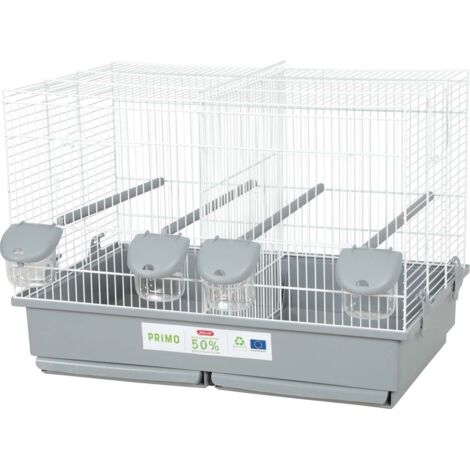 Käfig primo 57 weiß und grau 57 x 31 x 41 cm für Vögel.